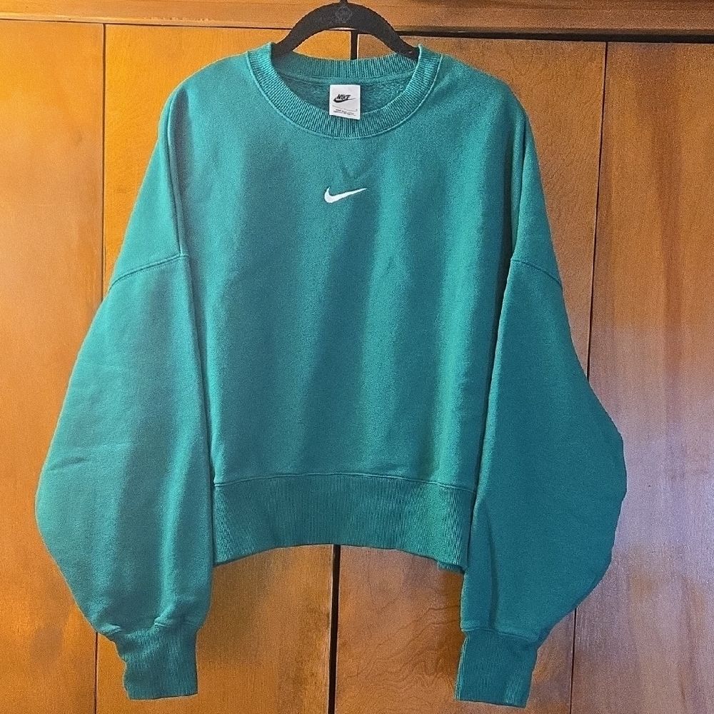 Nike Green Phoenix Fleece Crewneck Sweatshirt